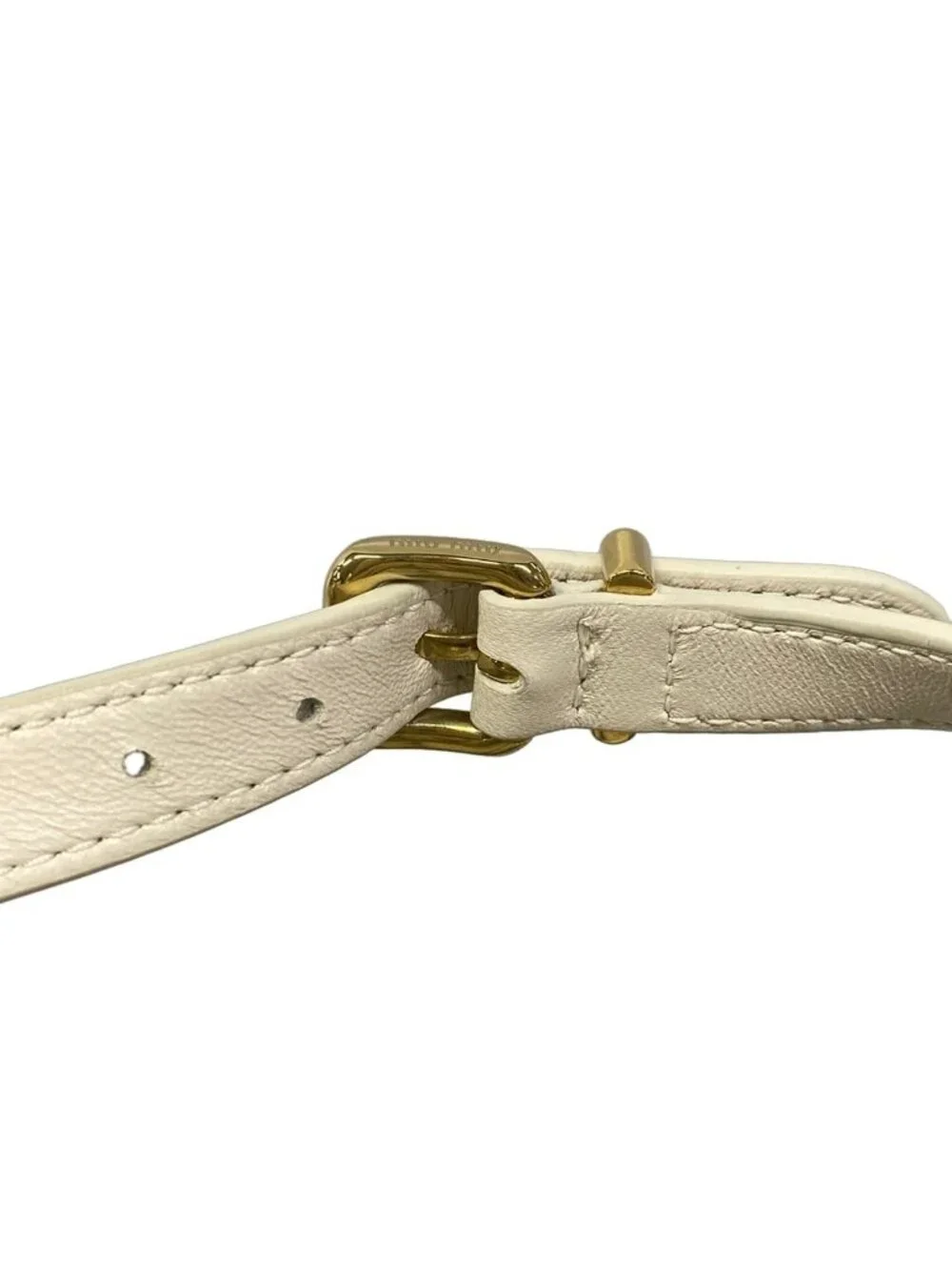 Miu Miu Matelasse Bianco Mini Bag Leather